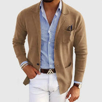 Men's Knit Blazer Jacket | Smart Casual with Relaxed Fit Detail