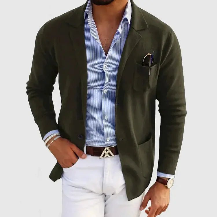 Men's Knit Blazer Jacket | Smart Casual with Relaxed Fit Lifestyle