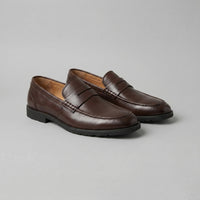 Men's Leather-Look Penny Loafers with Rubber Sole Hero