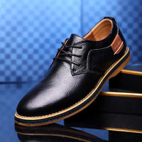 Men's Leather Oxford Shoes | Smart Formal with Contrast Welt Detail