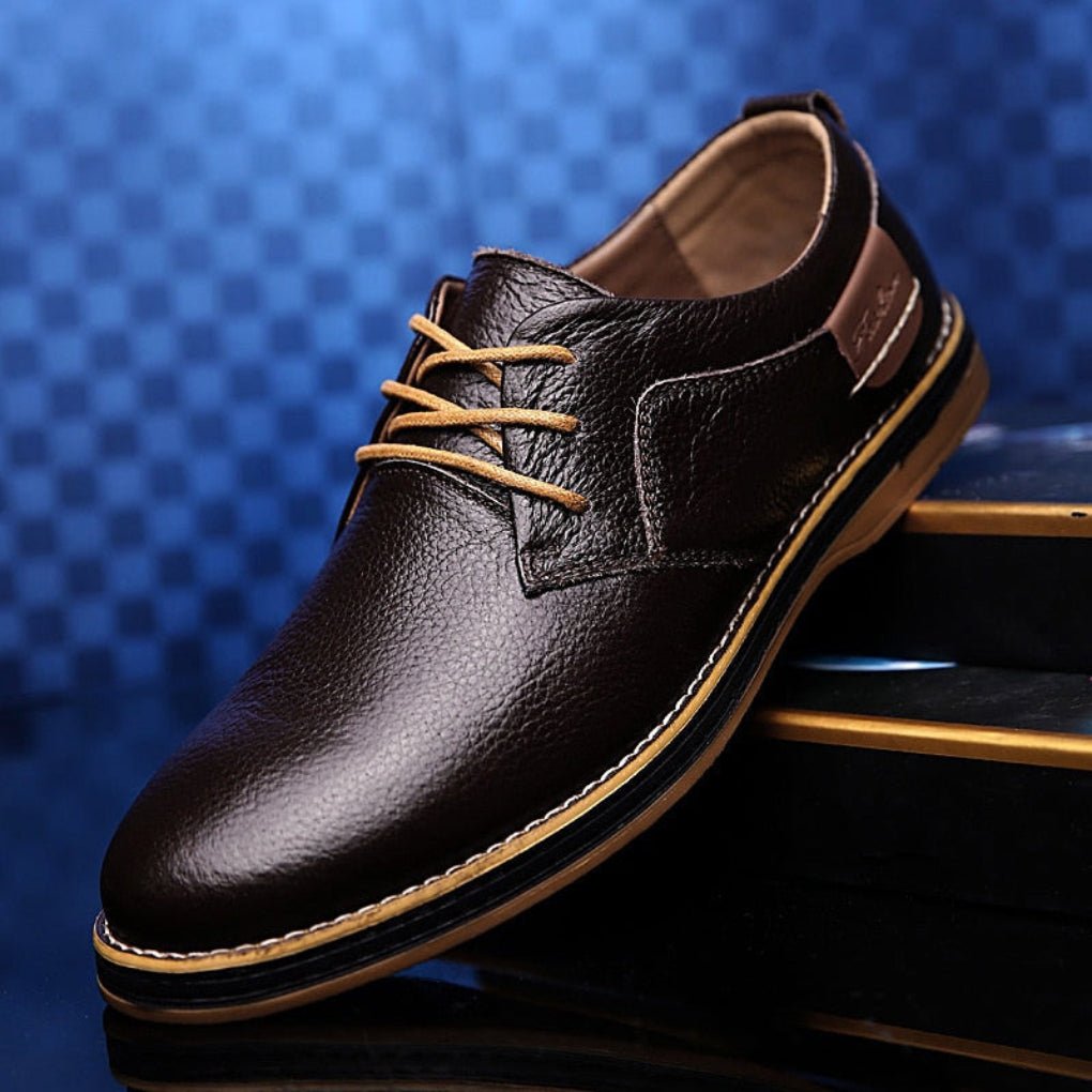 Men's Leather Oxford Shoes | Smart Formal with Contrast Welt Hero