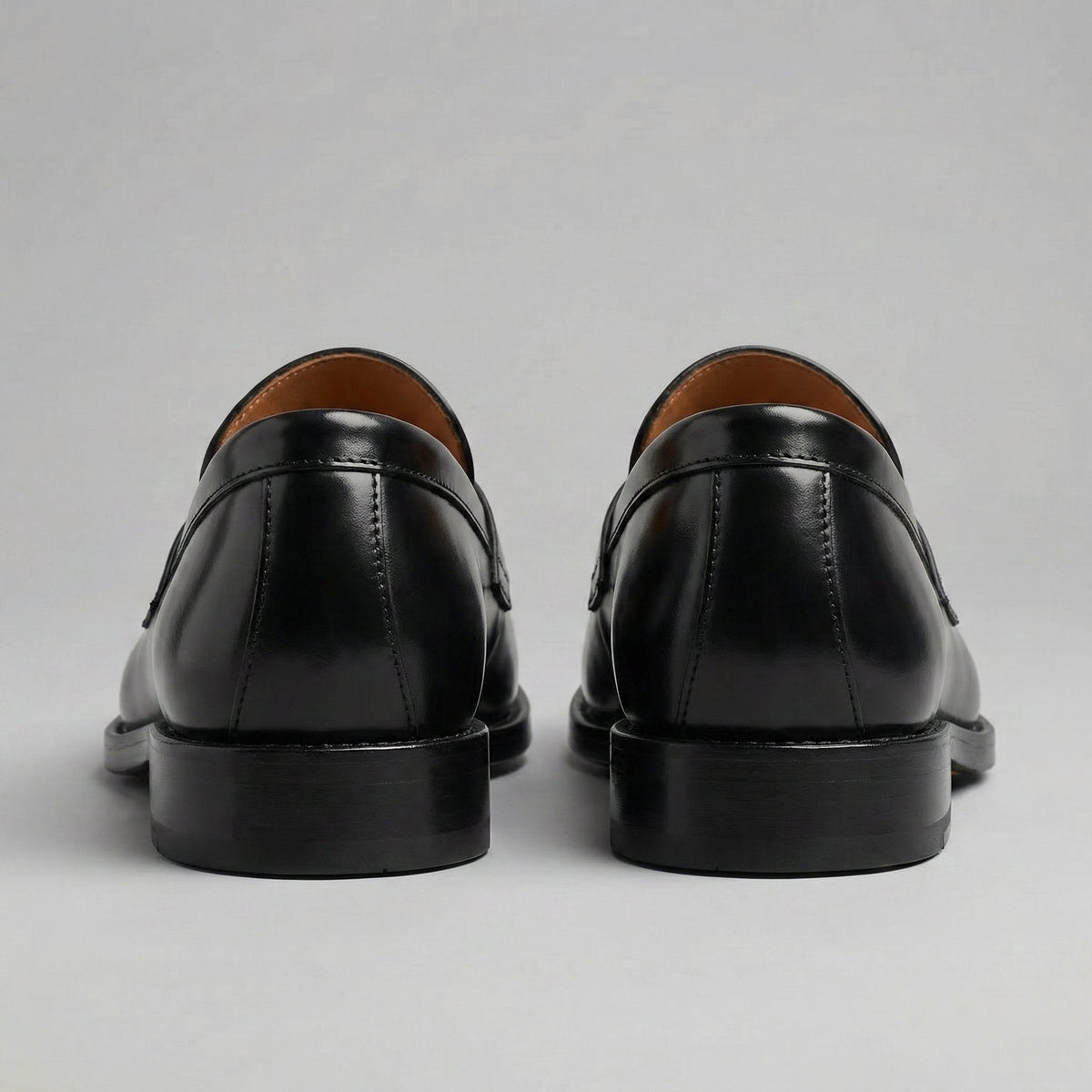 Men's Leather Penny Loafers | Slip On with Polished Finish Detail
