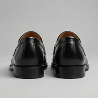 Men's Leather Penny Loafers | Slip On with Polished Finish Detail