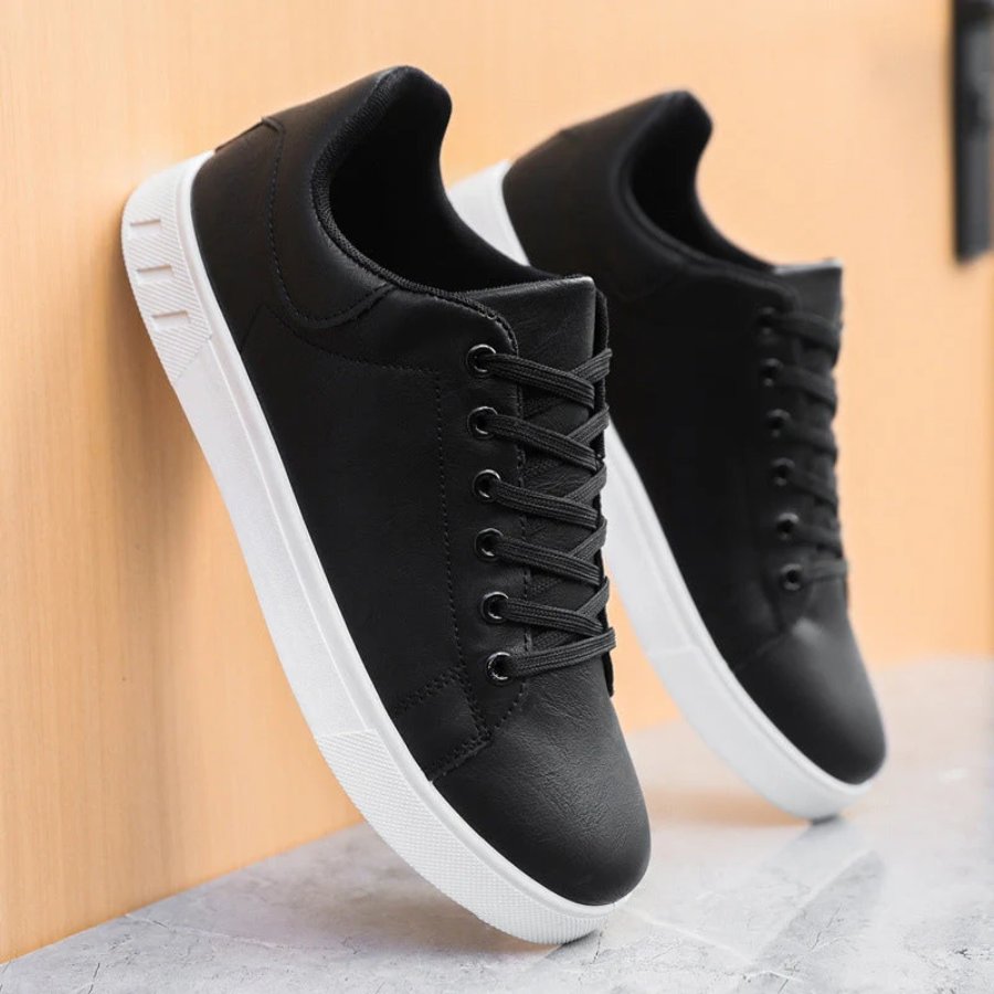 Men's Leather Sneakers | City-Ready with Refined Sole Back