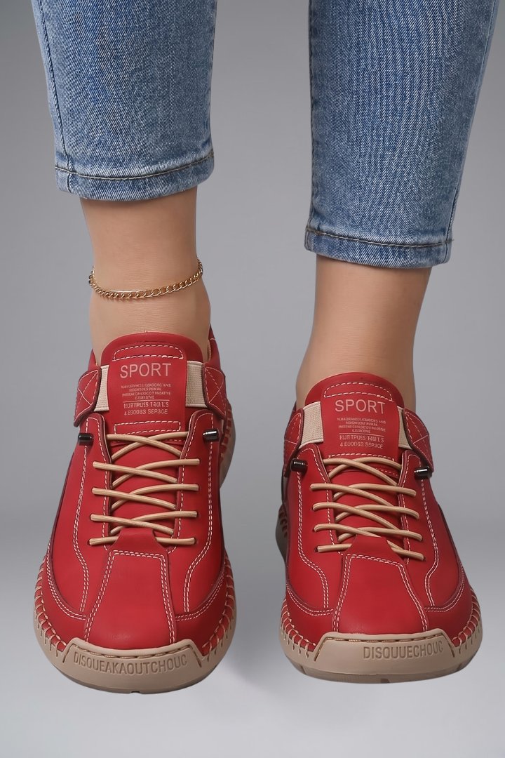 Men's Leather Trainers with Elastic Side Panels View 12