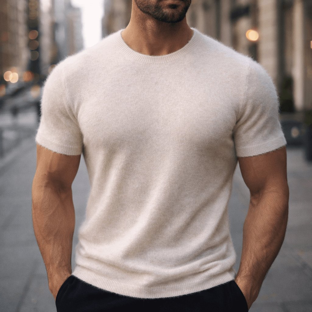 Men's Lightweight Knit Short Sleeve Tee Back