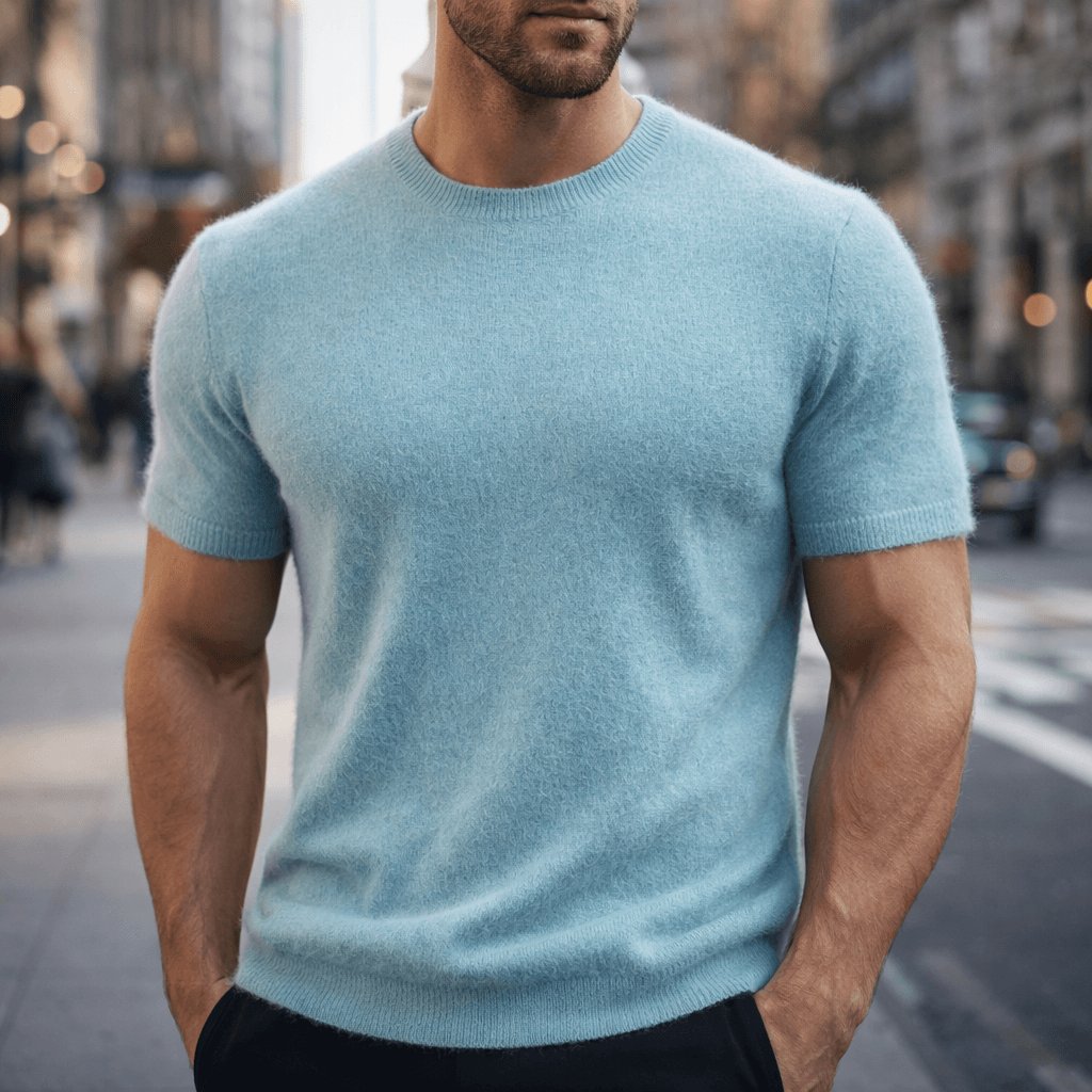 Men's Lightweight Knit Short Sleeve Tee Side