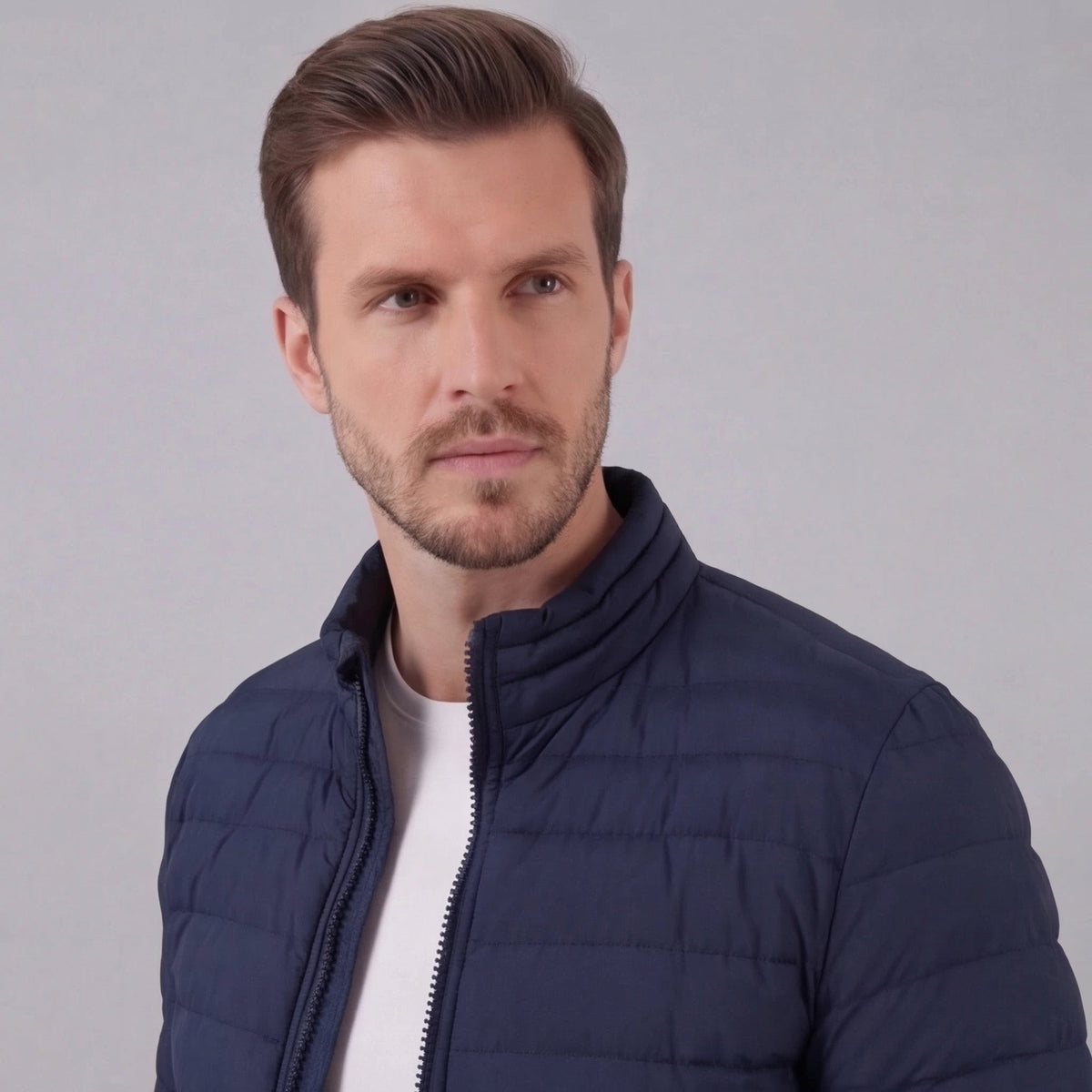 Men's Lightweight Puffer Spring Jacket with Quilted Finish Alternate