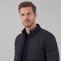 Men's Lightweight Puffer Spring Jacket with Quilted Finish Front