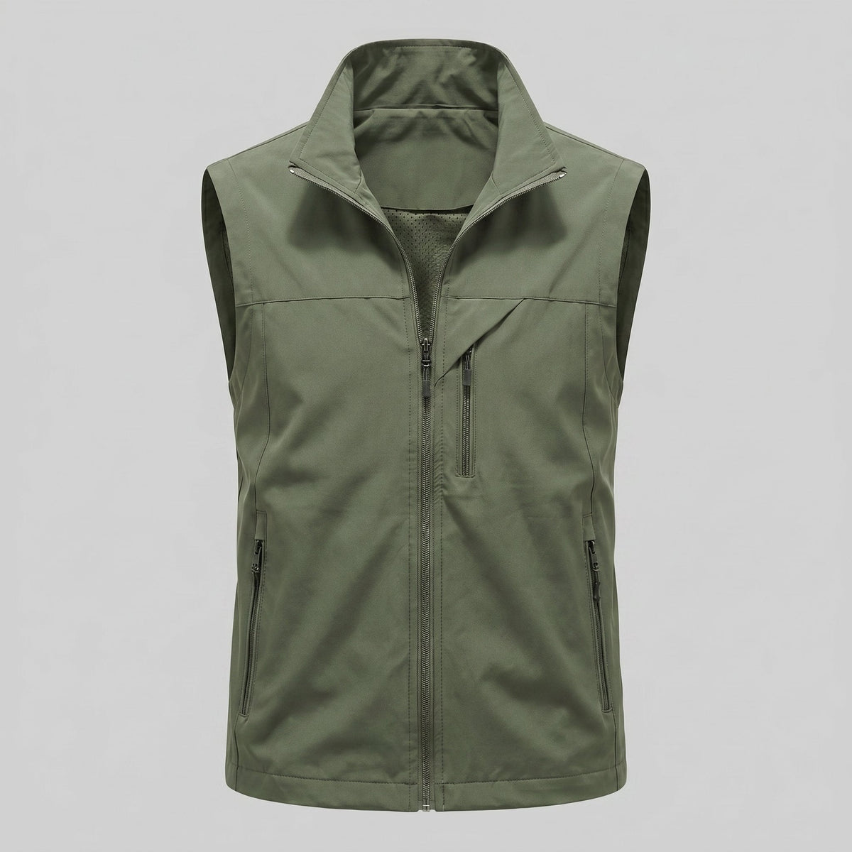 Men's Lightweight Utility Gilet with Zip Pockets Back