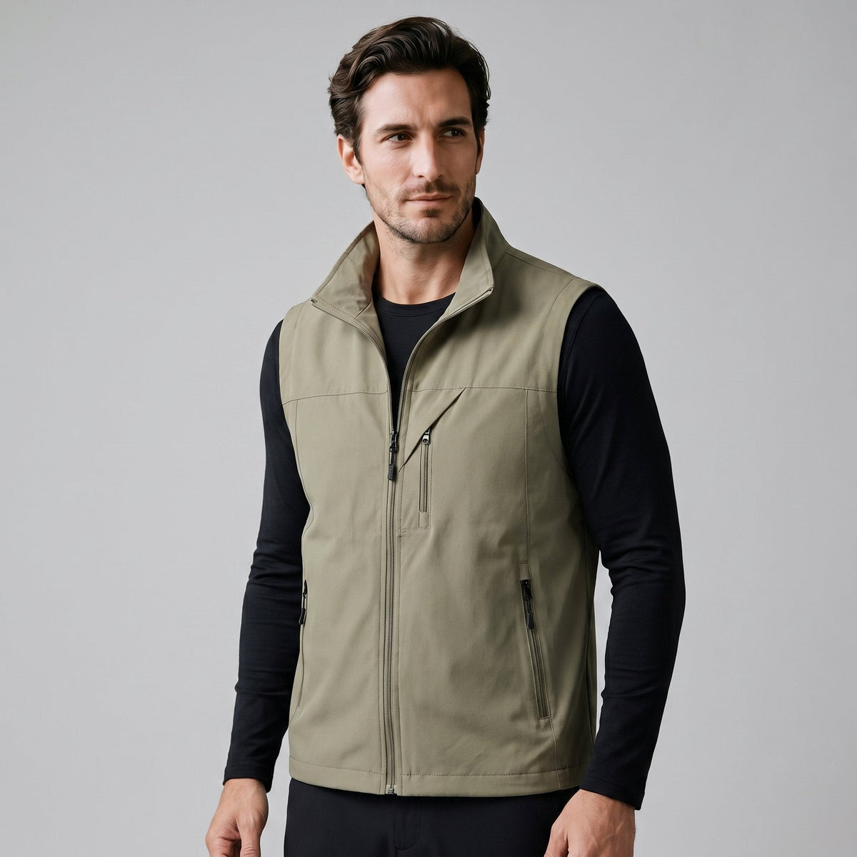Men's Lightweight Utility Gilet with Zip Pockets View 16
