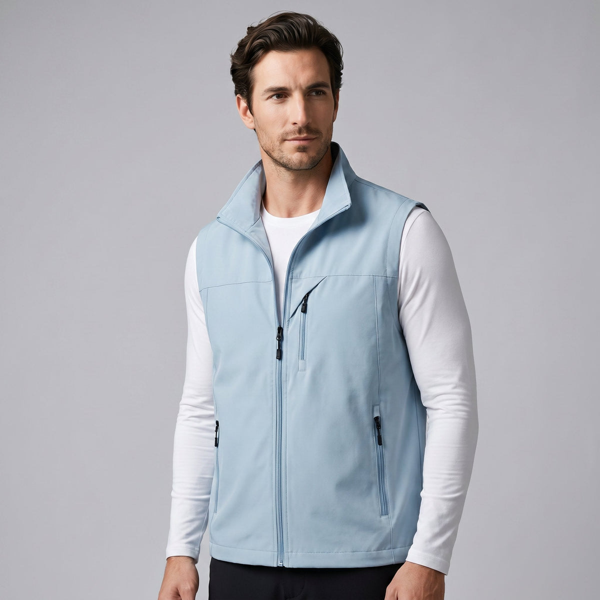 Men's Lightweight Utility Gilet with Zip Pockets View 21