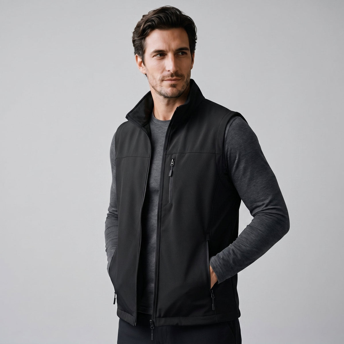Men's Lightweight Utility Gilet with Zip Pockets View 31