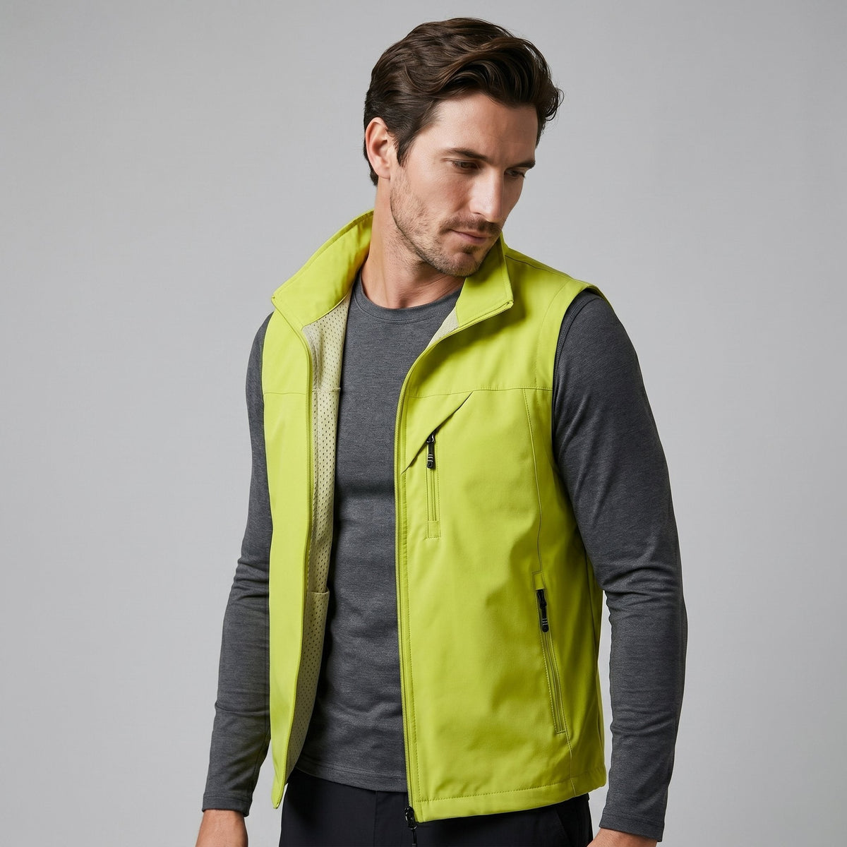 Men's Lightweight Utility Gilet with Zip Pockets View 46