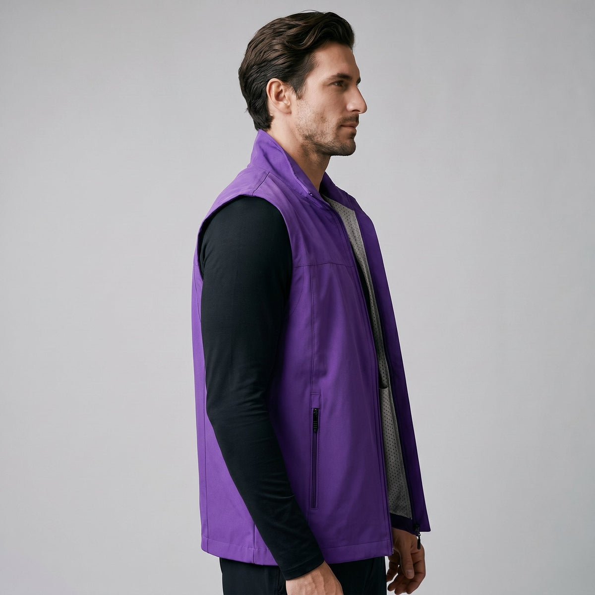 Men's Lightweight Utility Gilet with Zip Pockets View 52