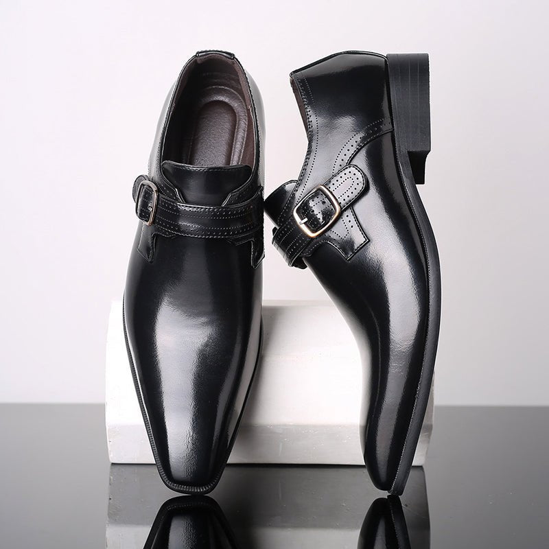Men's Monk Strap Dress Shoes with Buckle Detail Detail
