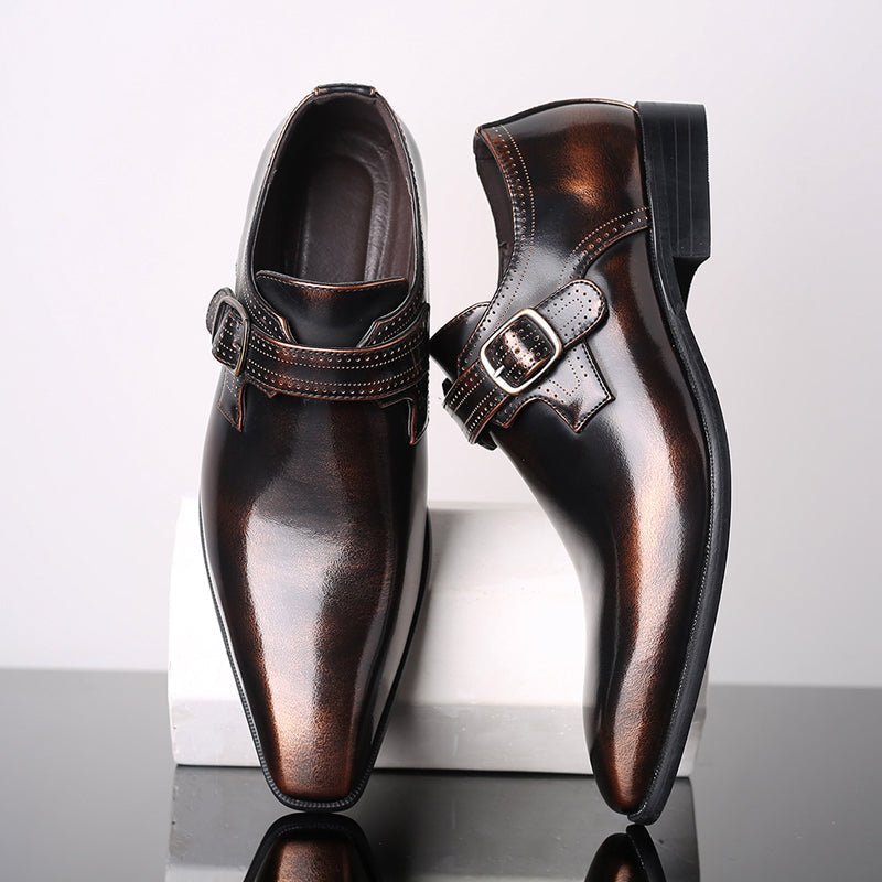 Men's Monk Strap Dress Shoes with Buckle Detail Hero