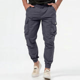 Men's Multi-Pocket Tactical Cargo Jogger Pants with Elasticated Cuffs