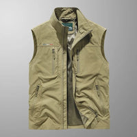 Men's Multi Pocket Utility Vest with Zip Front Lifestyle