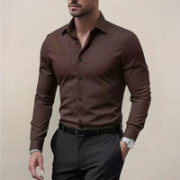 Men's Notched Collar Shirt with Smart Finish View 11