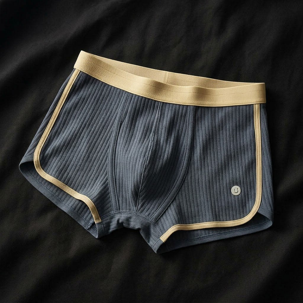 Men's Organic Cotton Boxer Briefs in Blue Hero