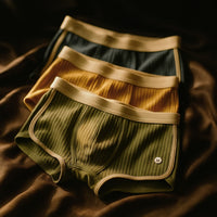 Men's Organic Cotton Boxer Briefs Set with Contoured Pouch Front