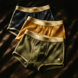 Men's Organic Cotton Boxer Briefs Set with Contoured Pouch