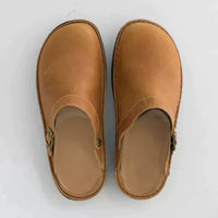 Men's Orthopedic Leather Clogs with Comfort Insole Back