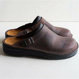 Men's Orthopedic Leather Clogs with Comfort Insole