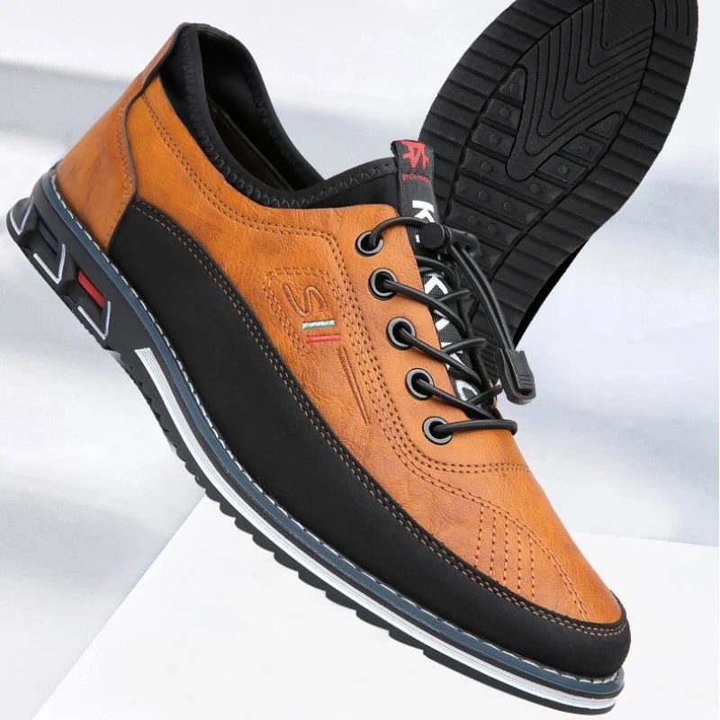 Men's Orthopedic Shoes | Everyday Comfort with Leather Sole Close Up