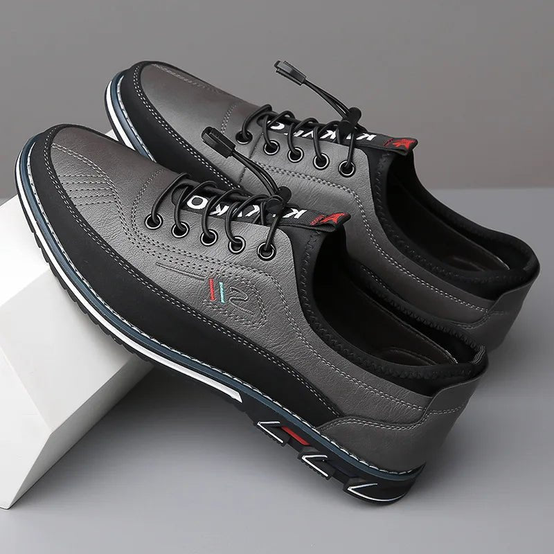 Men's Orthopedic Shoes | Everyday Comfort with Leather Sole Side