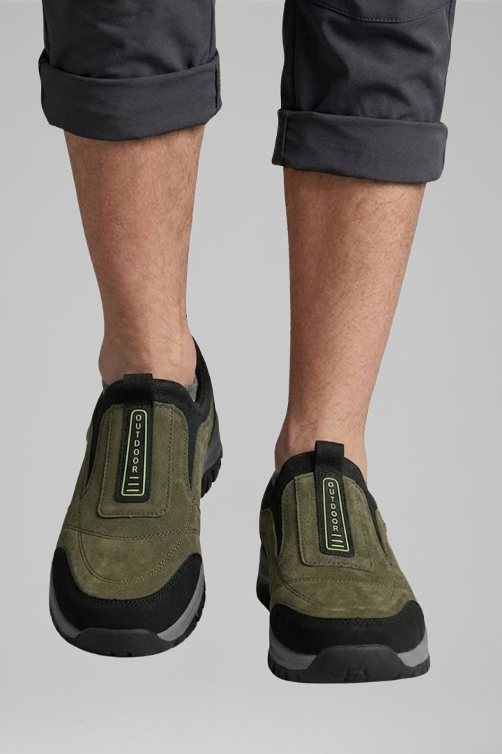 Men's Orthopedic Walking Shoes with Slip-On Design Angle