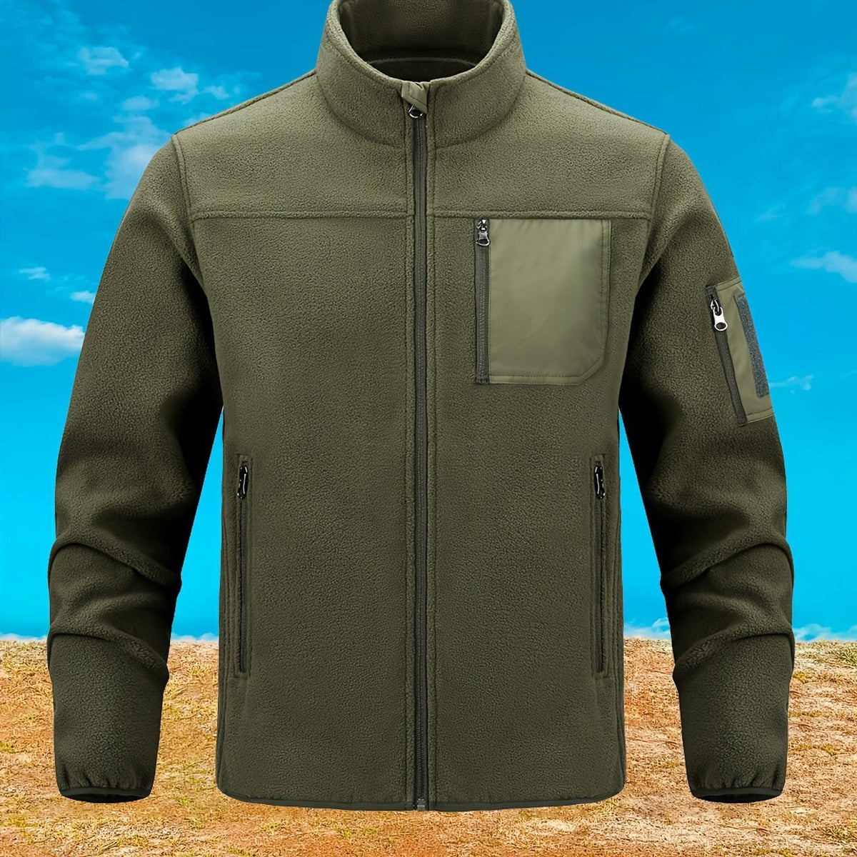 Men's Outdoor Jacket | Full Zip with Chest Pocket Alternate