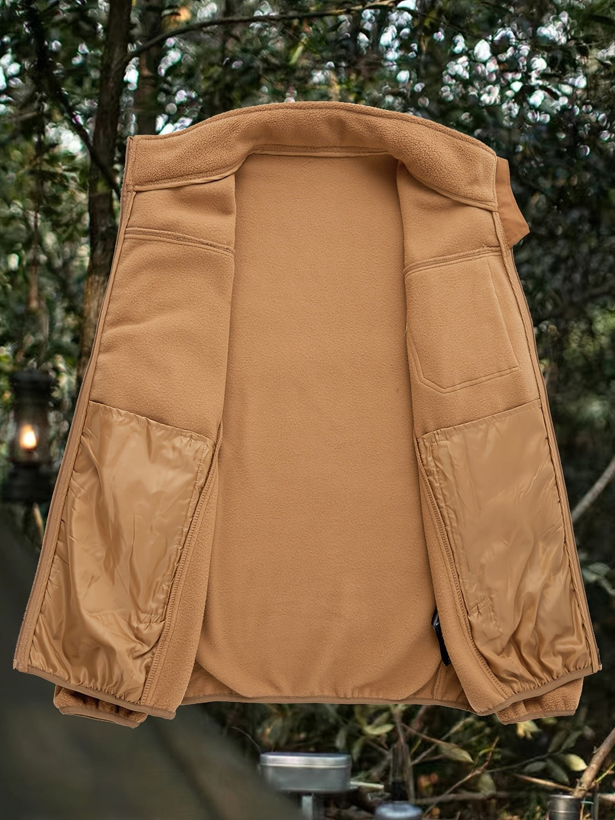 Men's Outdoor Jacket | Full Zip with Chest Pocket Close Up