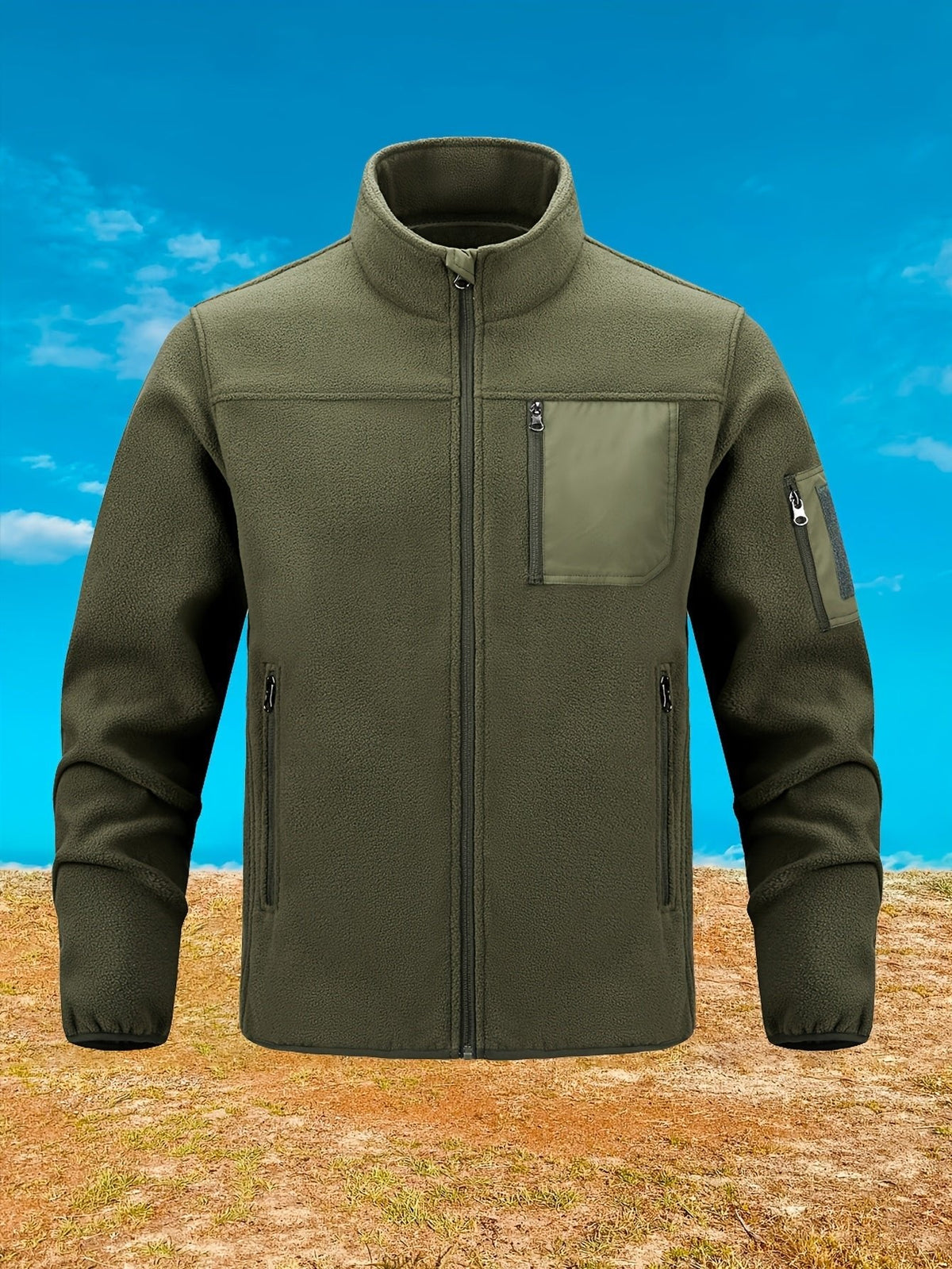 Men's Outdoor Jacket | Full Zip with Chest Pocket View 11