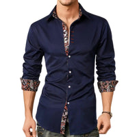 Men's Paisley Slim Fit Shirt with Contrast Trim Lifestyle