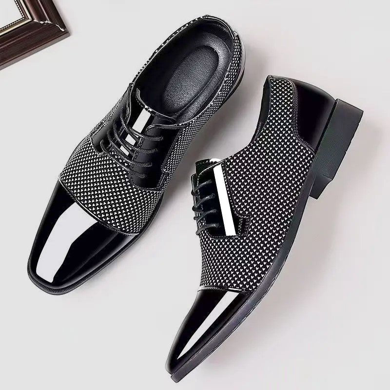 Men's Patent Cap Toe Oxford Shoes | Formal with Polished Finish View 12