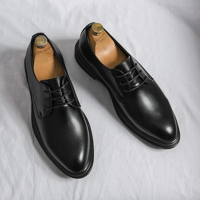 Men's Patent Derby Shoes | Formal with Polished Finish Front