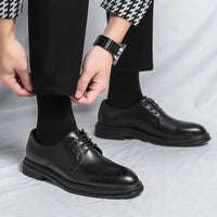 Men's Patent Derby Shoes | Formal with Polished Finish Side