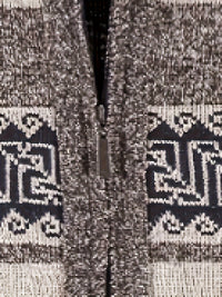 Men's Patterned Full Zip Cardigan Front