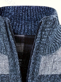 Men's Patterned Full Zip Cardigan View 16