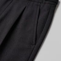 Men's Pleated Tailored Trousers with Turn-Ups Close Up