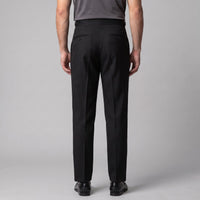 Men's Pleated Tailored Trousers with Turn-Ups Detail