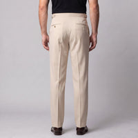 Men's Pleated Tailored Trousers with Turn-Ups Full