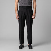 Men's Pleated Tailored Trousers with Turn-Ups Hero