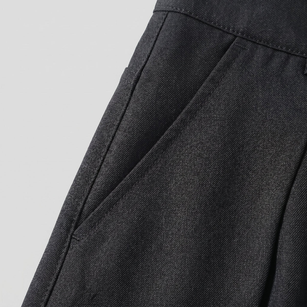 Men's Pleated Wide-Leg Tailored Trousers with Draped Fit View 12