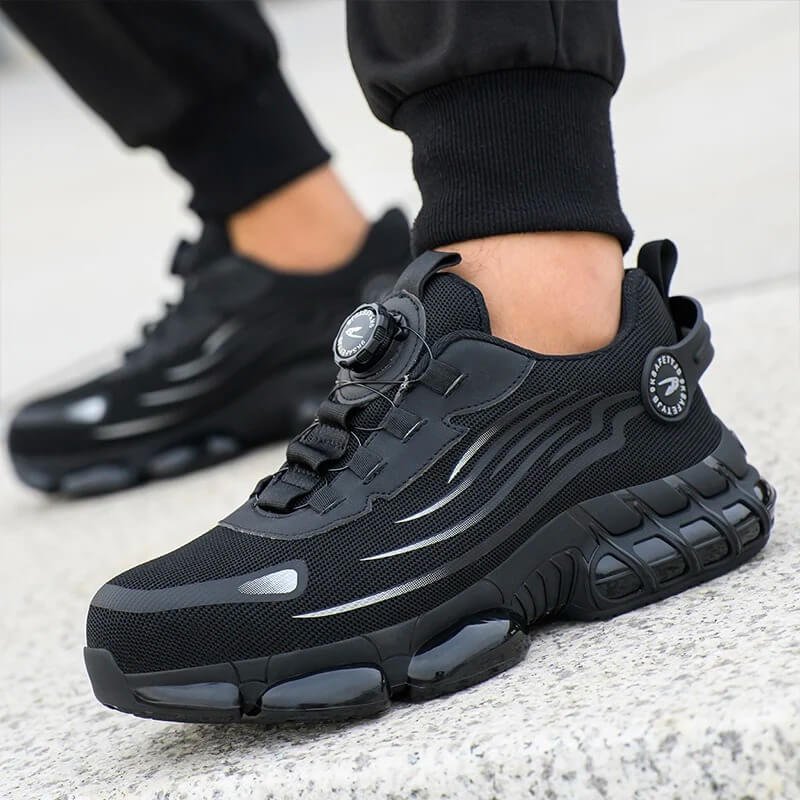 Men's Protective Safety Sneakers with Reinforced Toe Detail