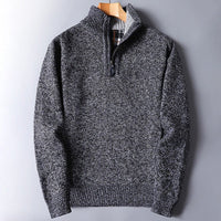 Men's Quarter Zip Jumper | Textured Knit Relaxed Fit Detail