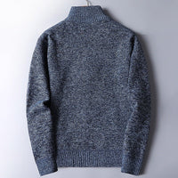 Men's Quarter Zip Jumper | Textured Knit Relaxed Fit Front