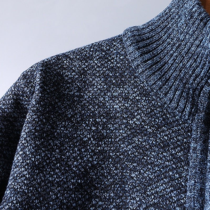 Men's Quarter Zip Jumper | Textured Knit Relaxed Fit Lifestyle